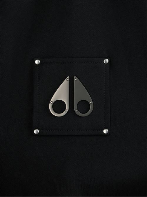 Felpa girocollo Moose Knuckles Hartsfield da uomo nera in cotone French Terry MOOSE KNUCKLES | M35MS706292